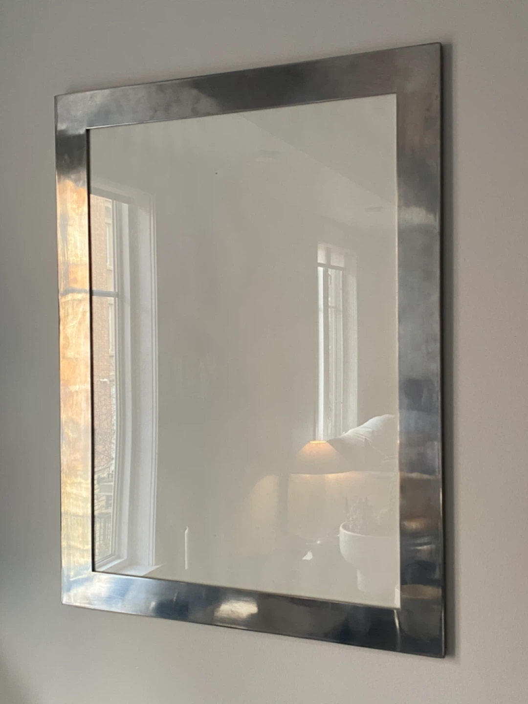 Brushed Large Silver Metal Frame and Print - photo 4