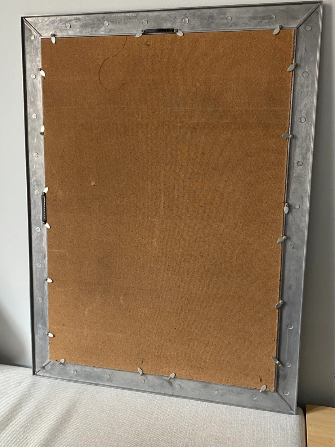 Brushed Large Silver Metal Frame and Print - photo 5