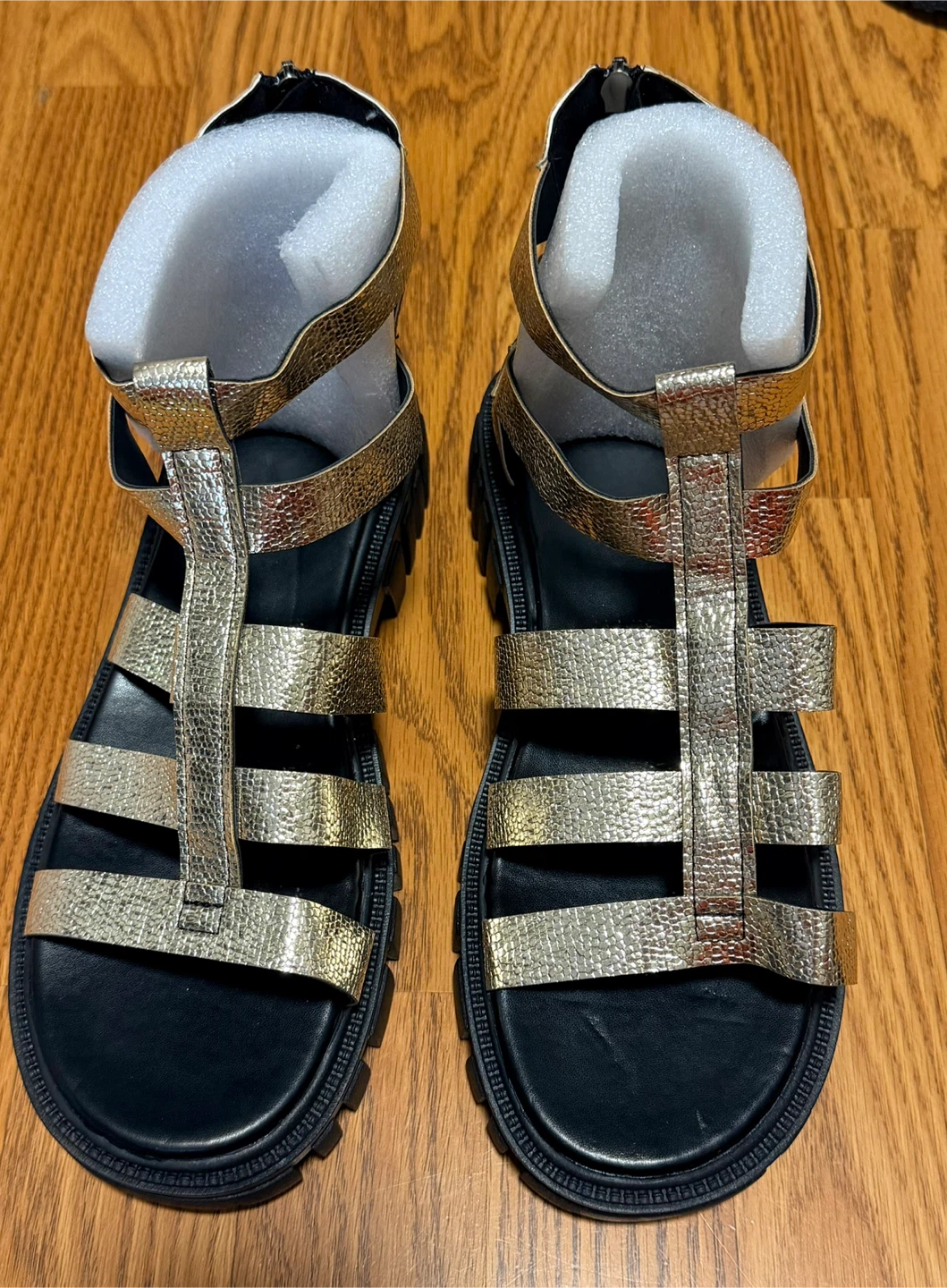 Gold Gladiator Sandals