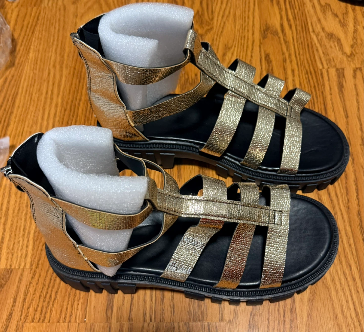 Gold Gladiator Sandals - photo 2