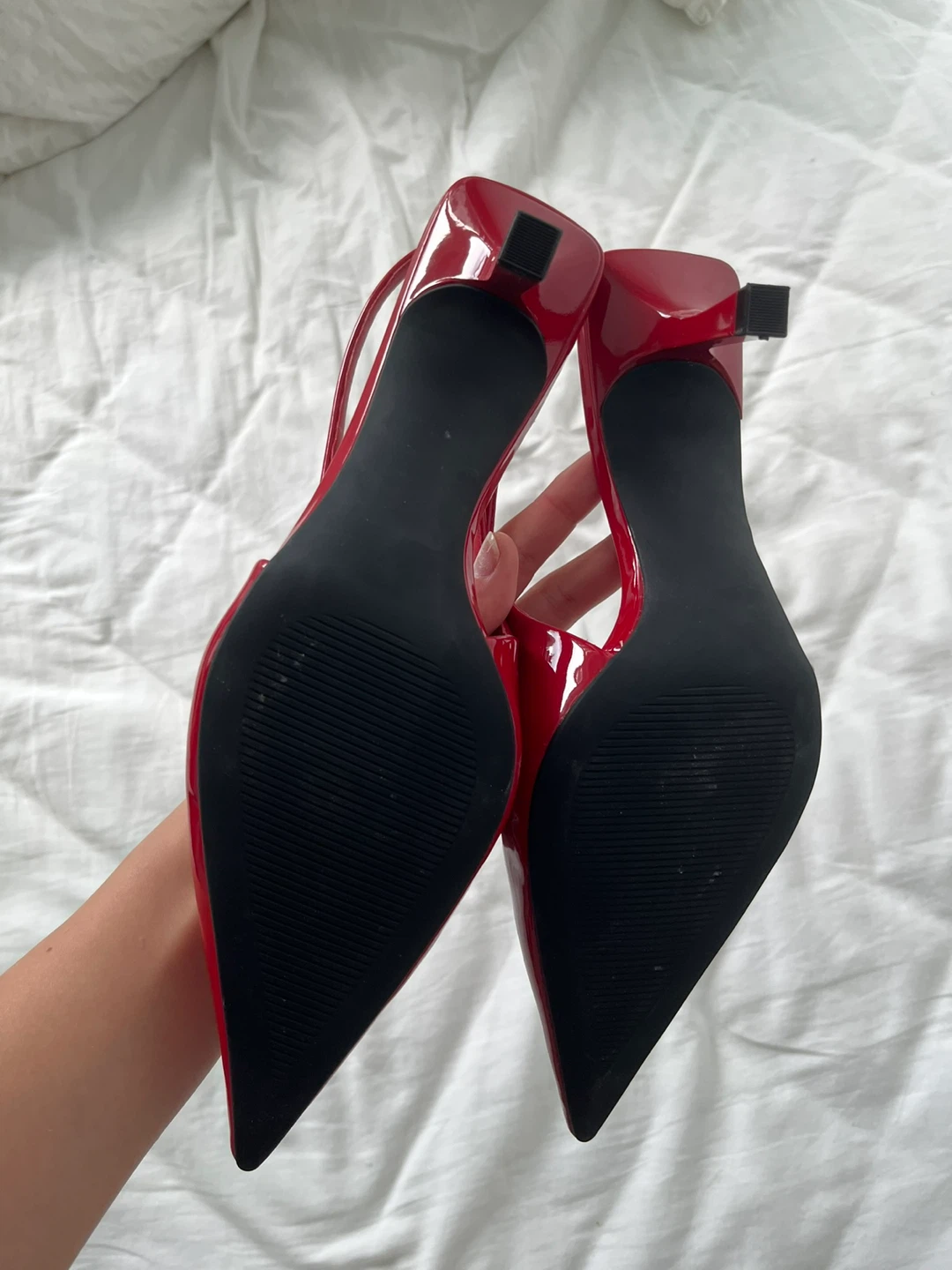 BRAND NEW Red Kitten heel Sling Backs size 39/8.5 - photo 2