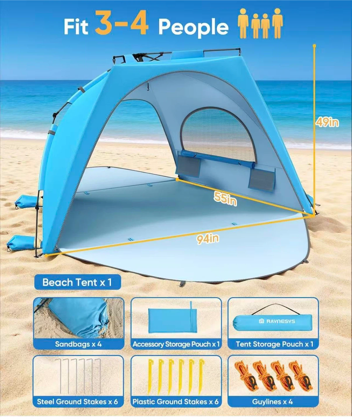 Instant Pop Up Beach Tent for Family - photo 2