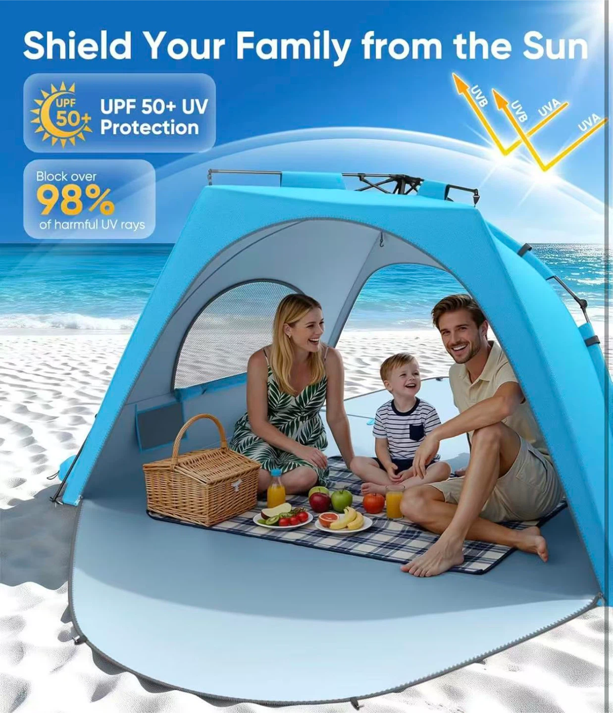 Instant Pop Up Beach Tent for Family - photo 4