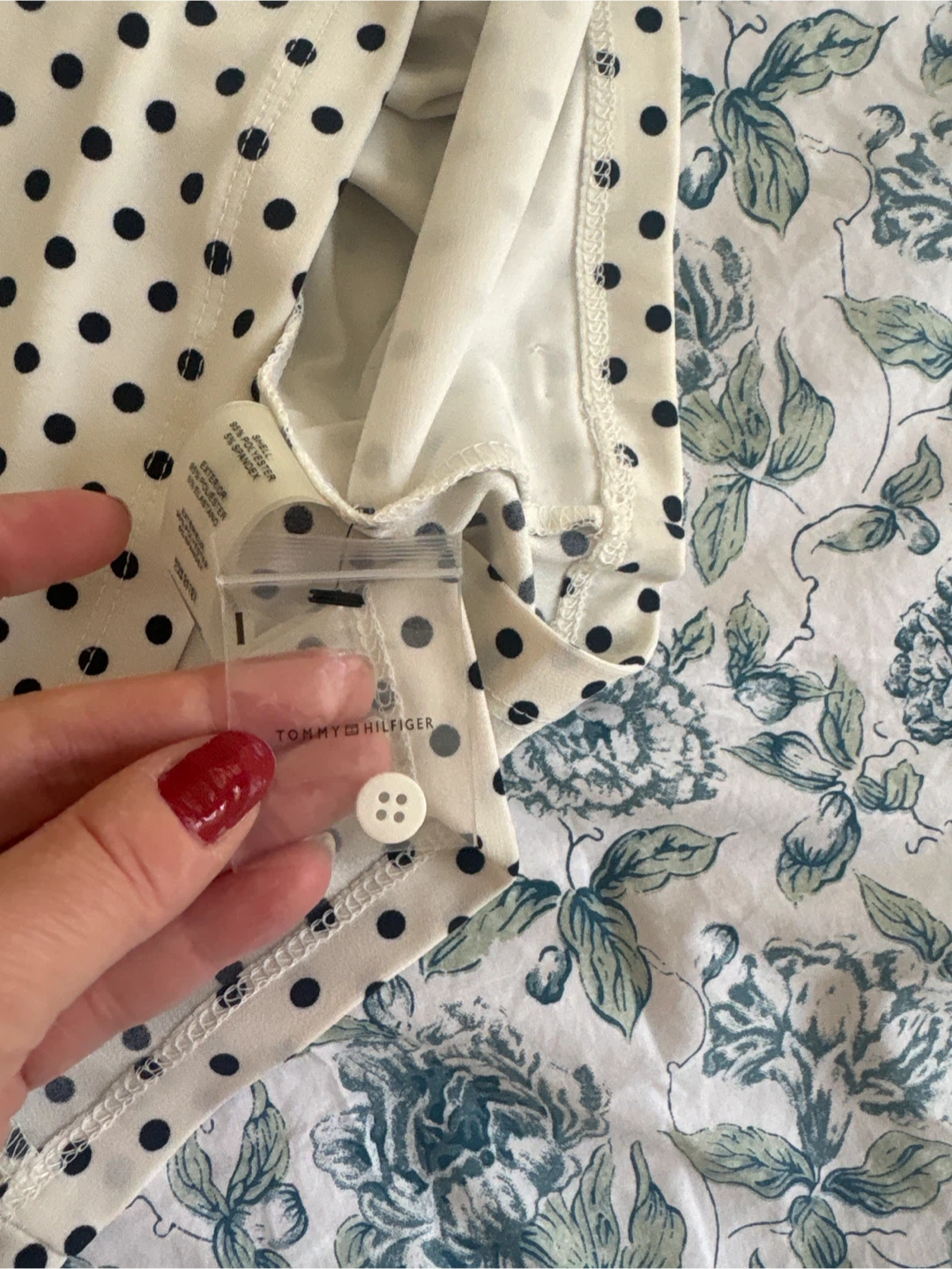 Tommy Hilfiger Polka Dot Sleeveless Top - Size L - photo 3
