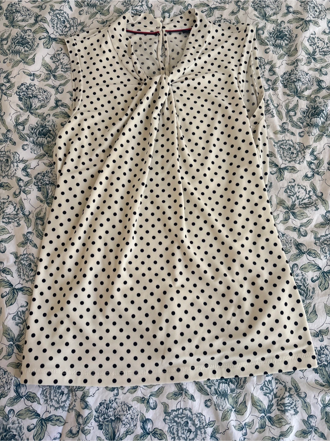 Tommy Hilfiger Polka Dot Sleeveless Top - Size L