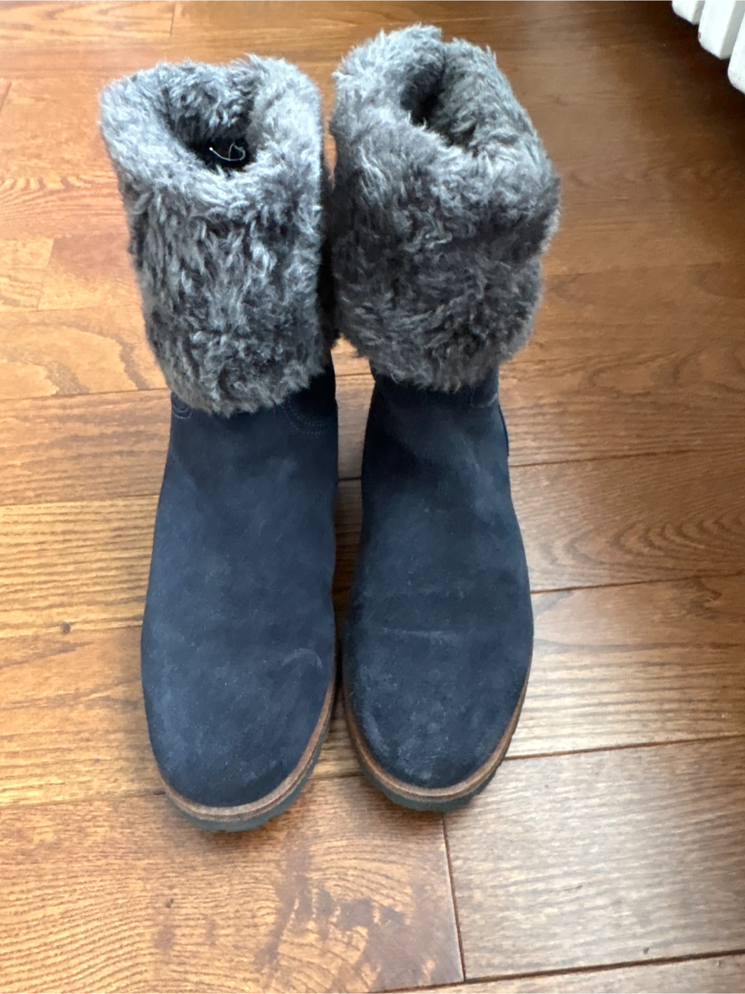 Tommy Hilfiger Women's Navy Suede Fur Lined Boots - photo 2