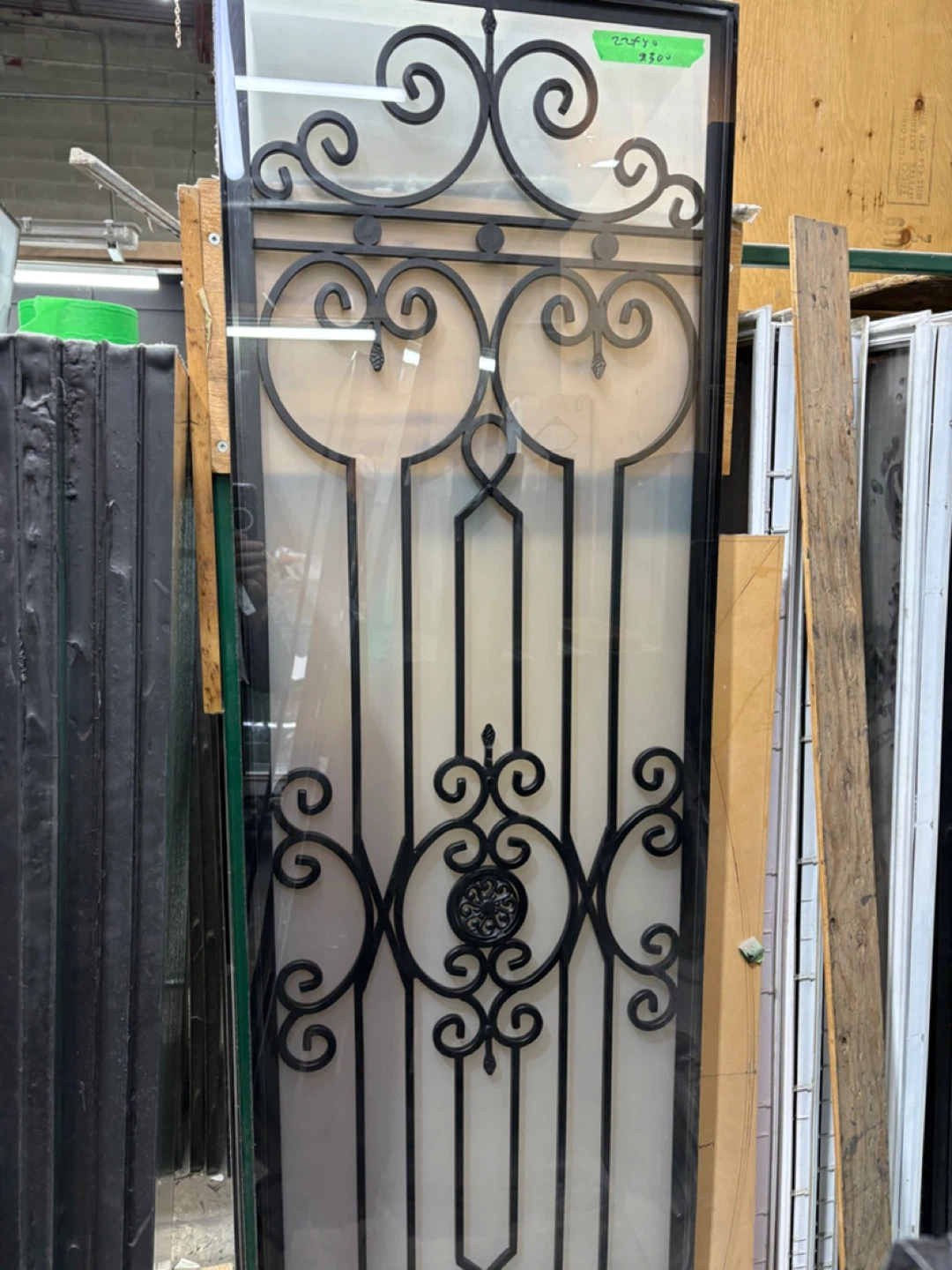 Decorative Metal and Glass Screen Door Panel - photo 2