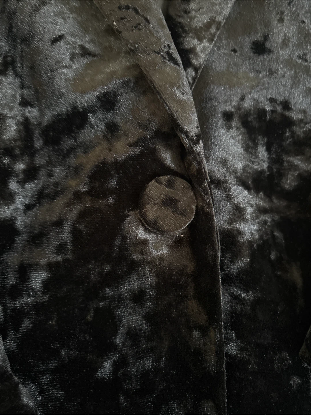 Black Crushed Velvet Blazer - M - photo 3