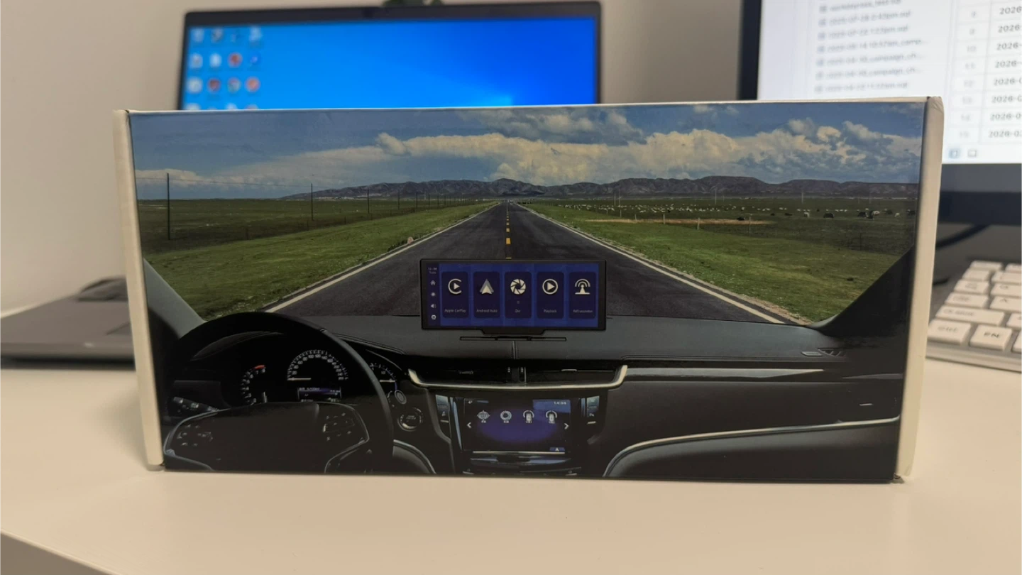Car Dash Cam - Wireless CarPlay, Android Auto, 1080P Camera
