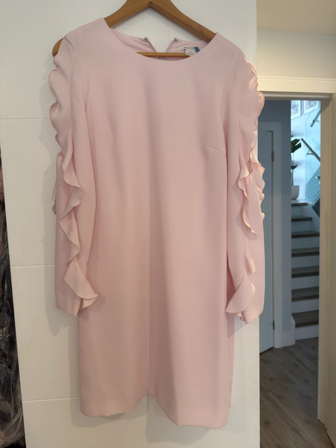 Club Monaco Pink Ruffle Sleeve Dress Size 8