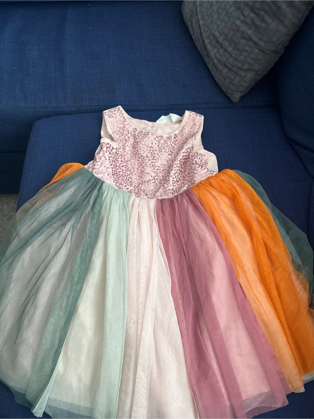 Girls Rainbow Tulle Dress - photo 2