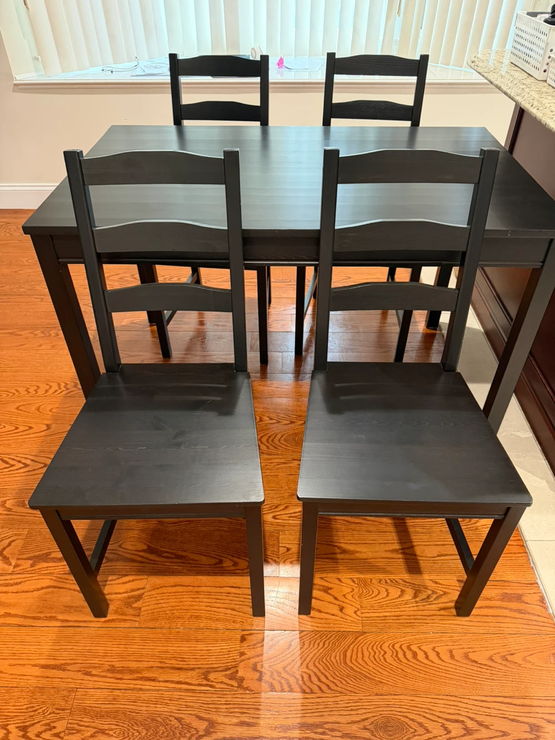IKEA Jokkmokk Dining Table + 4 Chairs (Black Brown) - photo 4