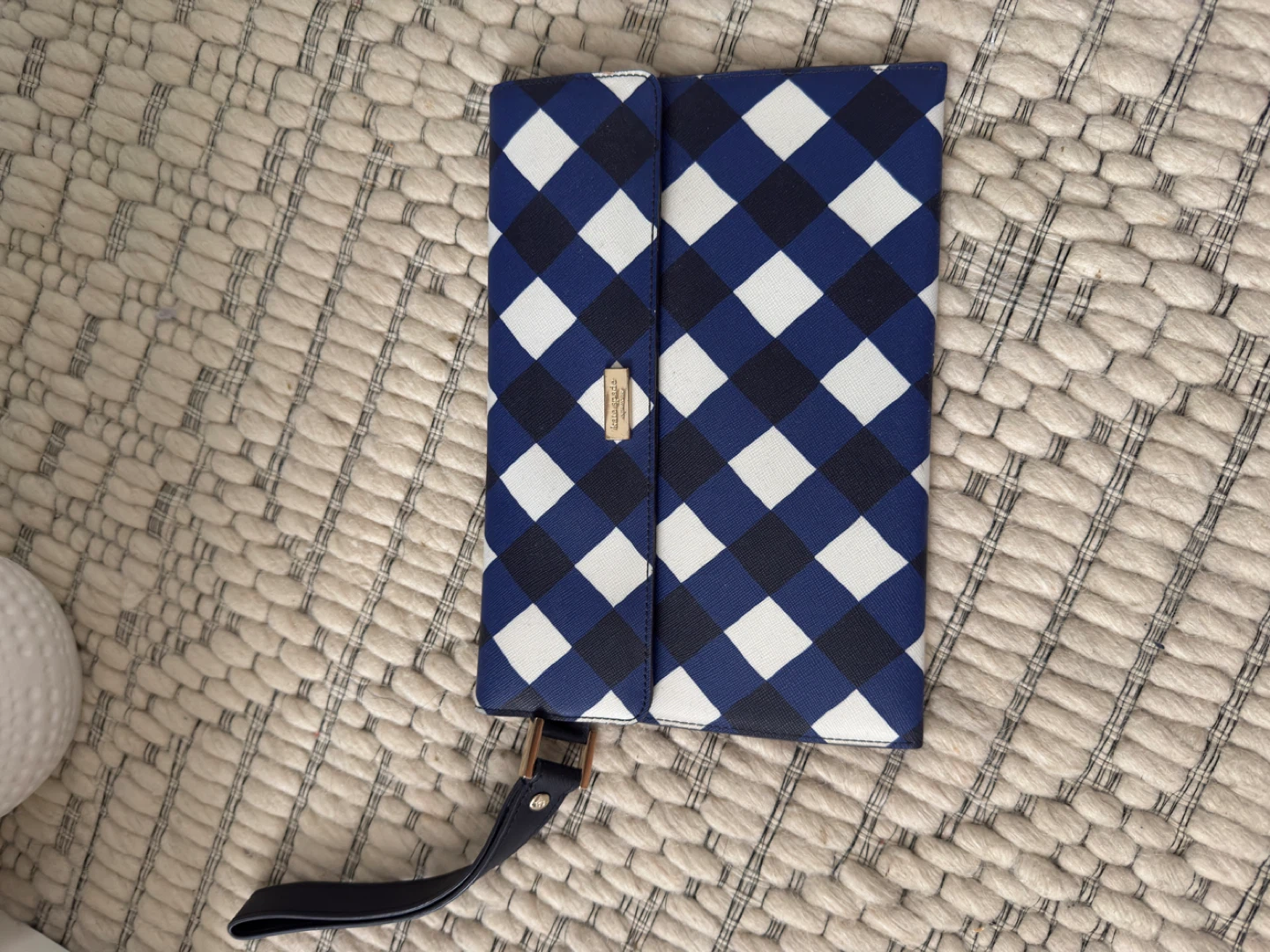 Kate Spade Clutch Bag - Blue and White Gingham