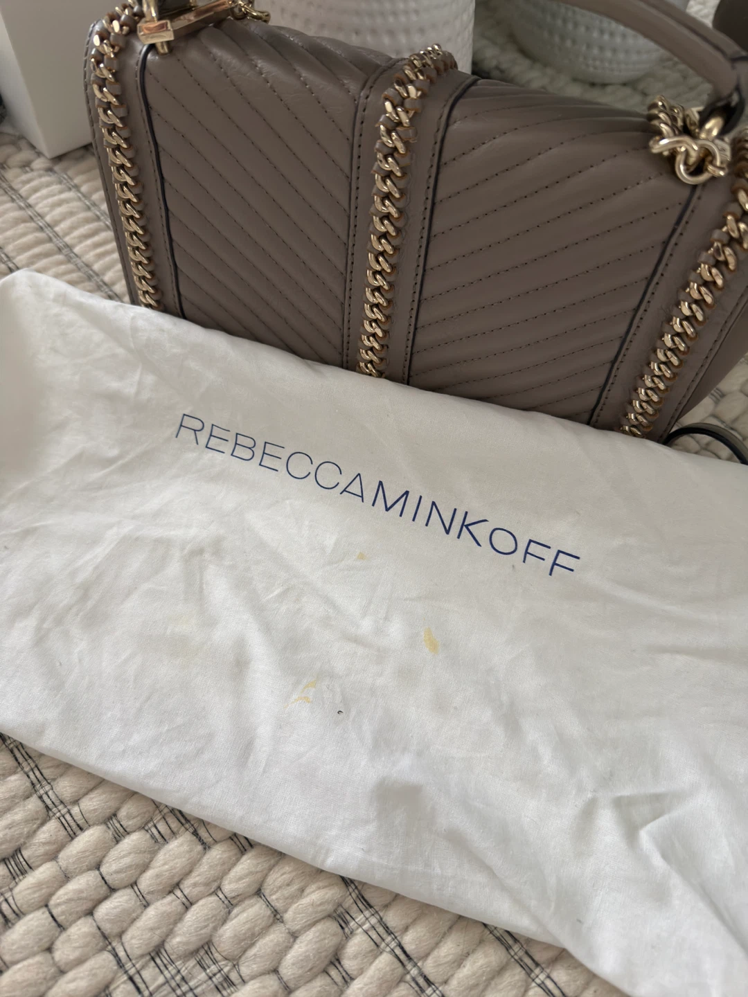 Rebecca Minkoff Grey Leather Chain Shoulder Bag - photo 5