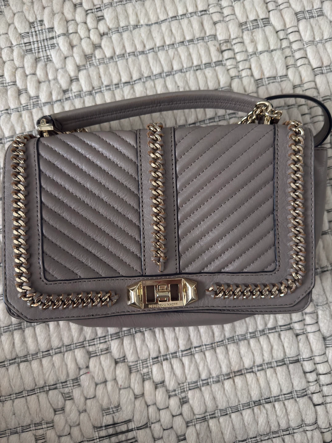 Rebecca Minkoff Grey Leather Chain Shoulder Bag - photo 2