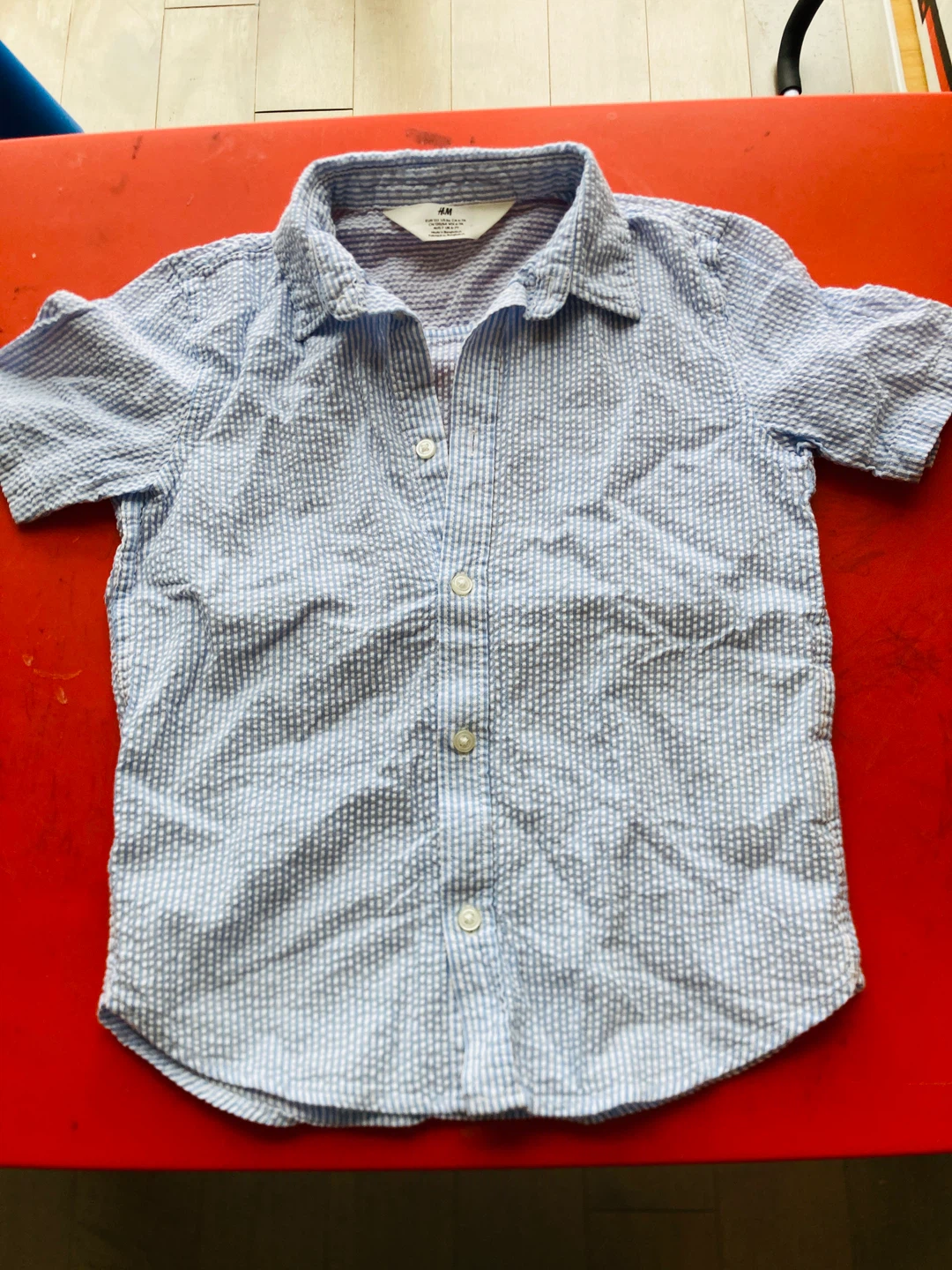 Blue H&M Button-Up Shirt (Size 6-7 Years) - photo 4
