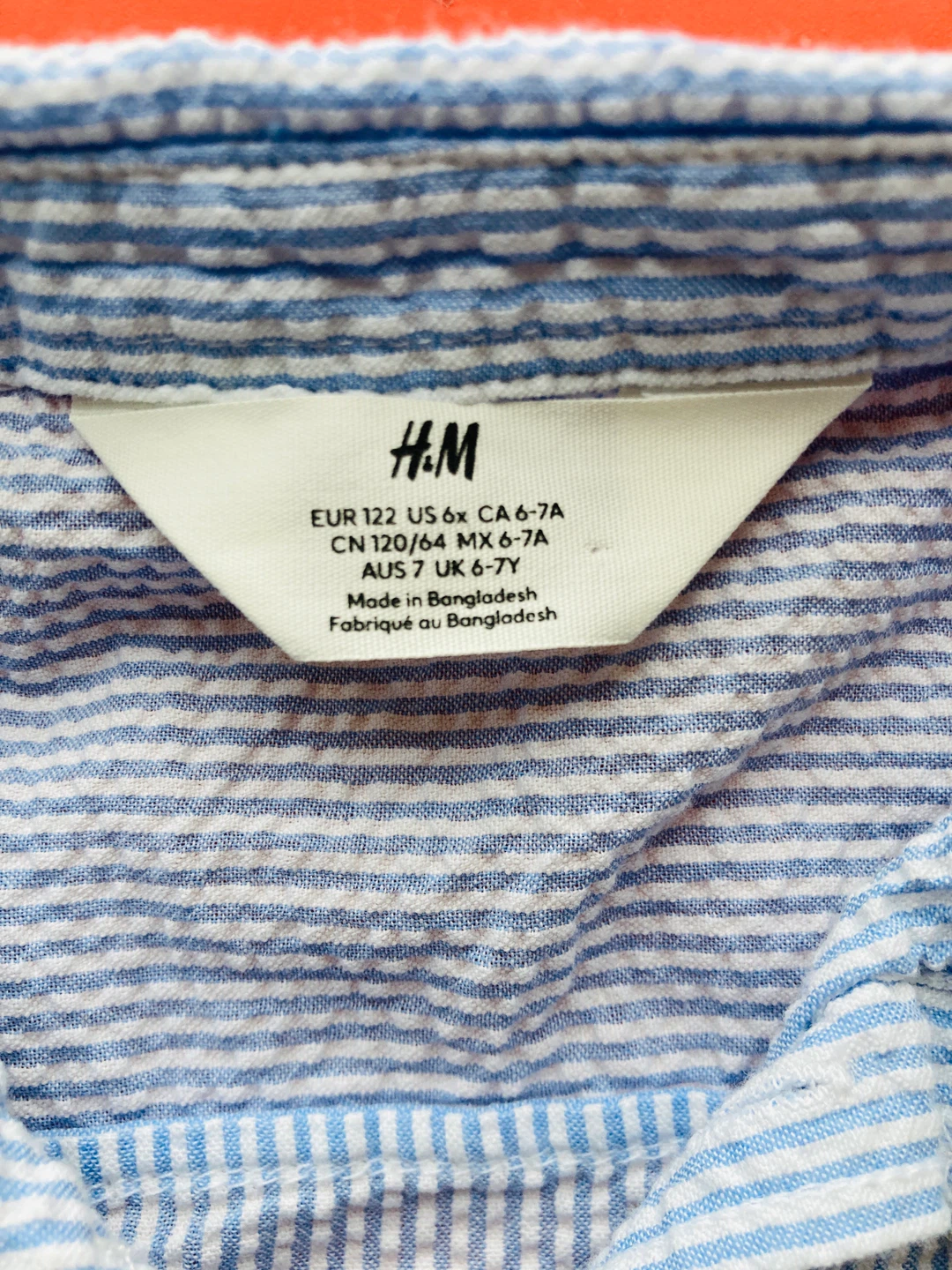 Blue H&M Button-Up Shirt (Size 6-7 Years) - photo 5