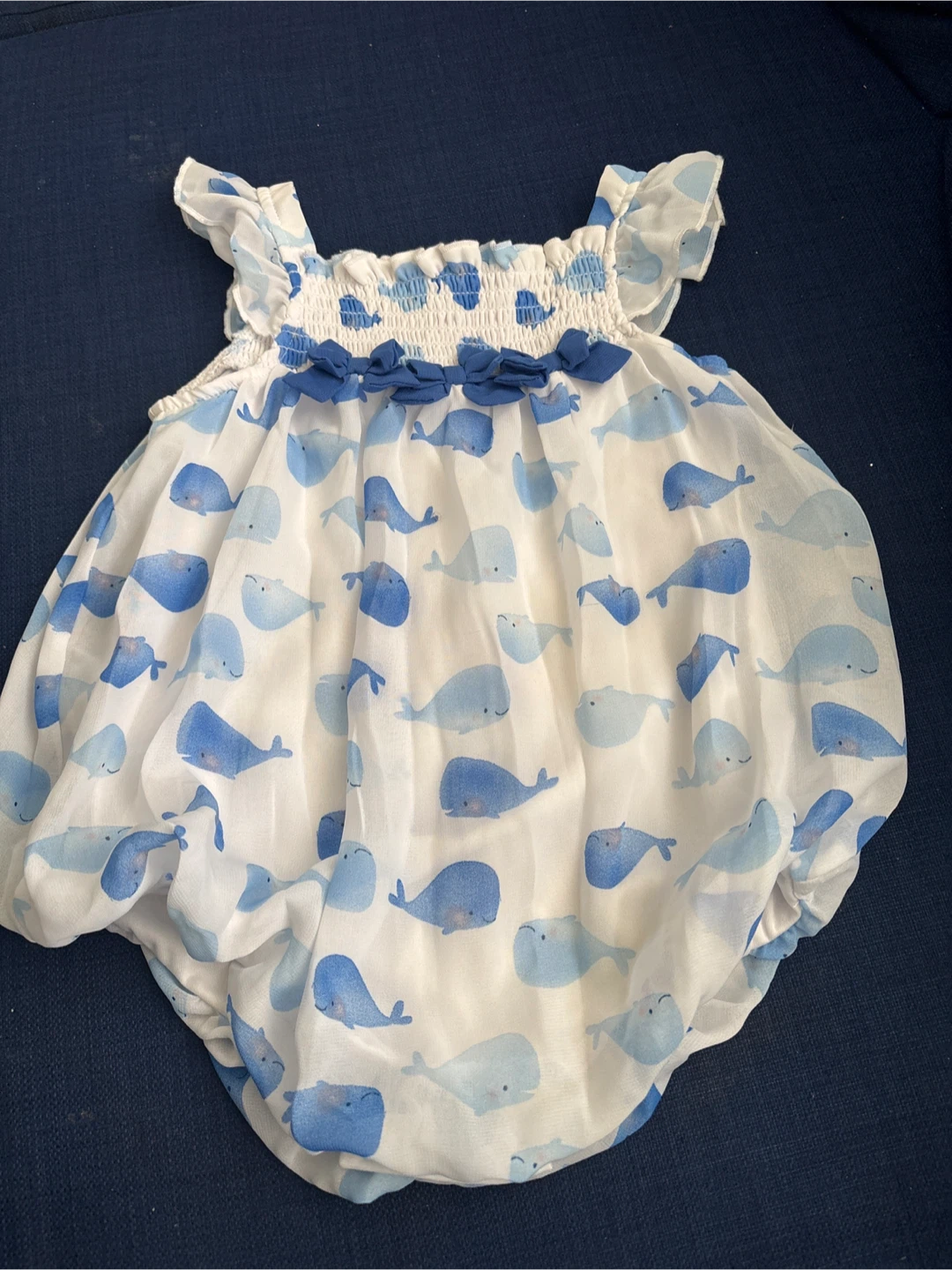 Baby Whale Print Romper