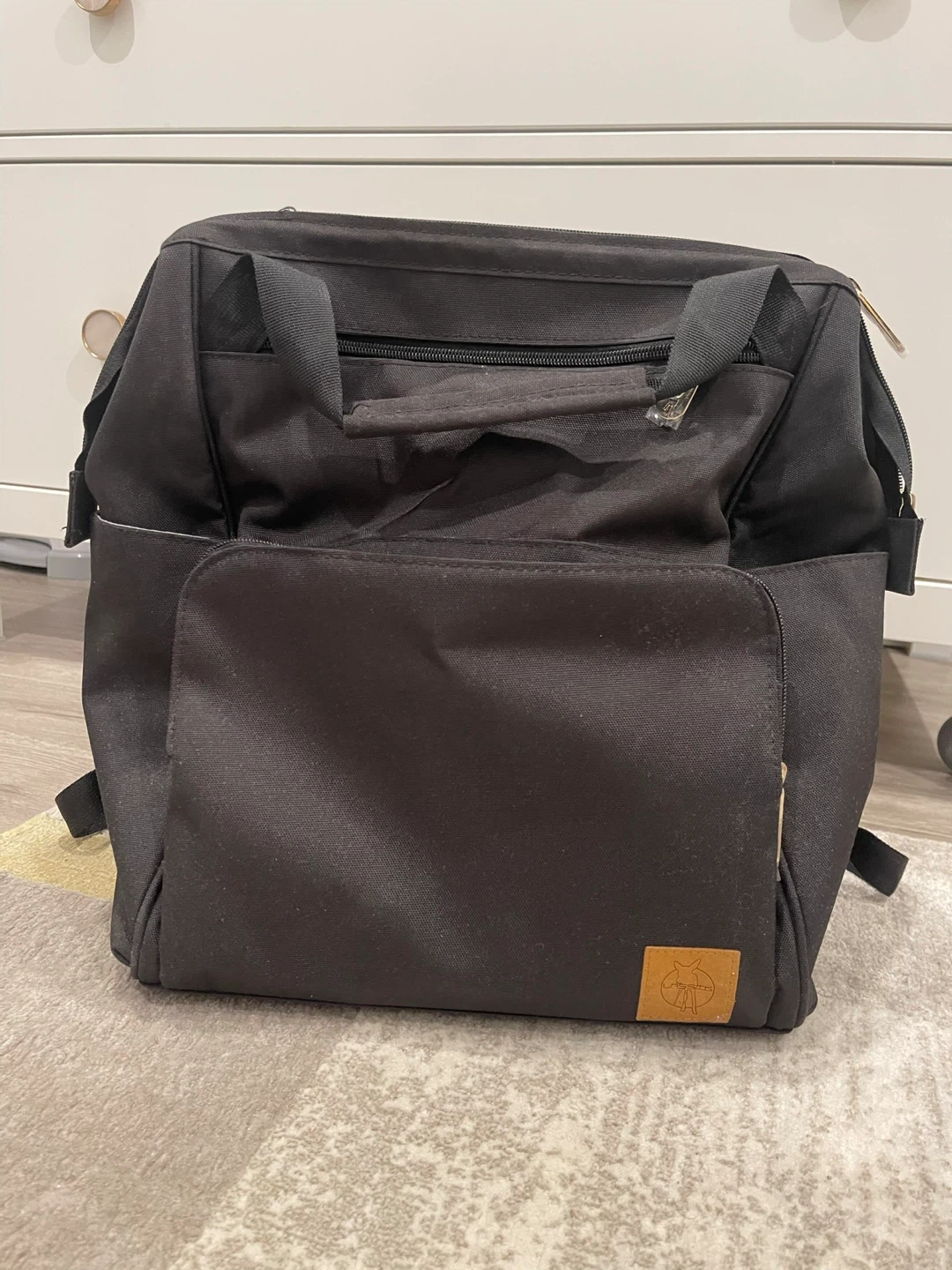 Black Diaper Bag Backpack