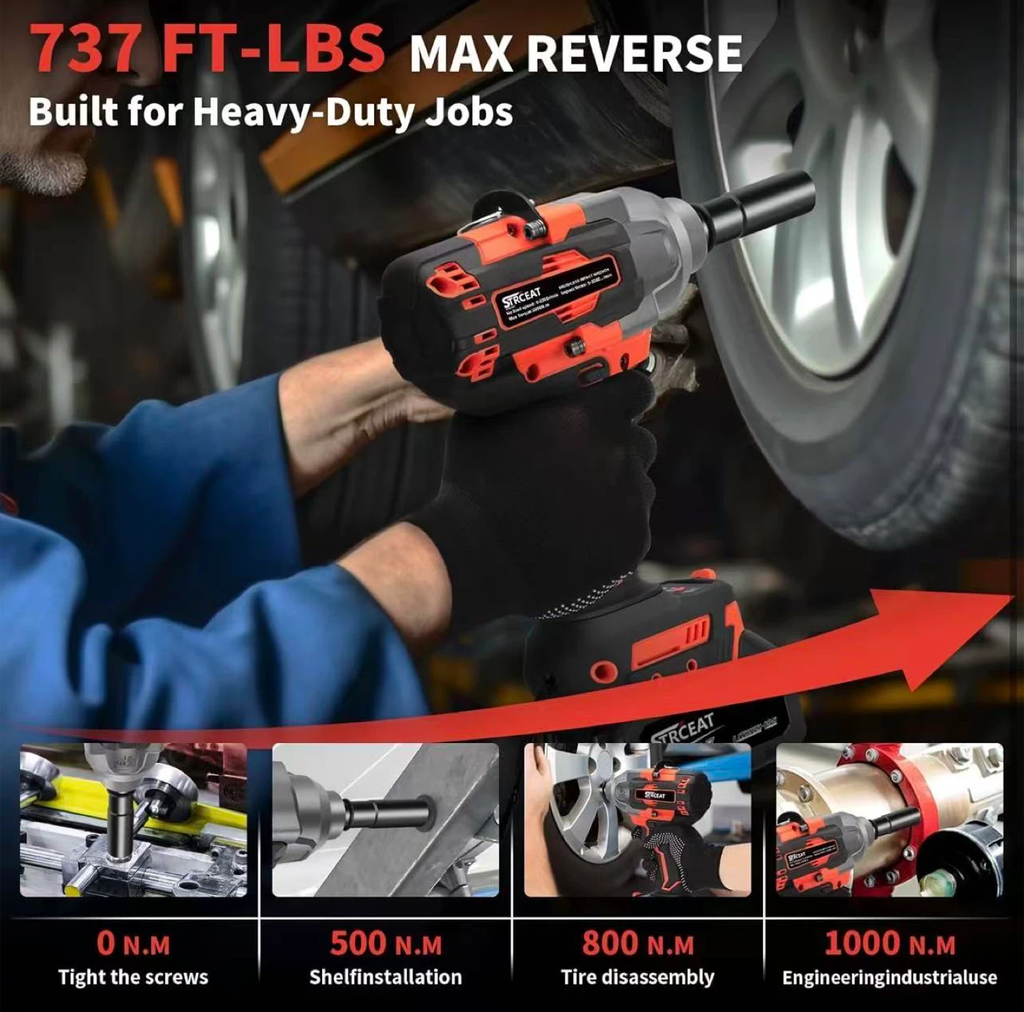 Cordless Impact Wrench with 4.0AH Battery - photo 2