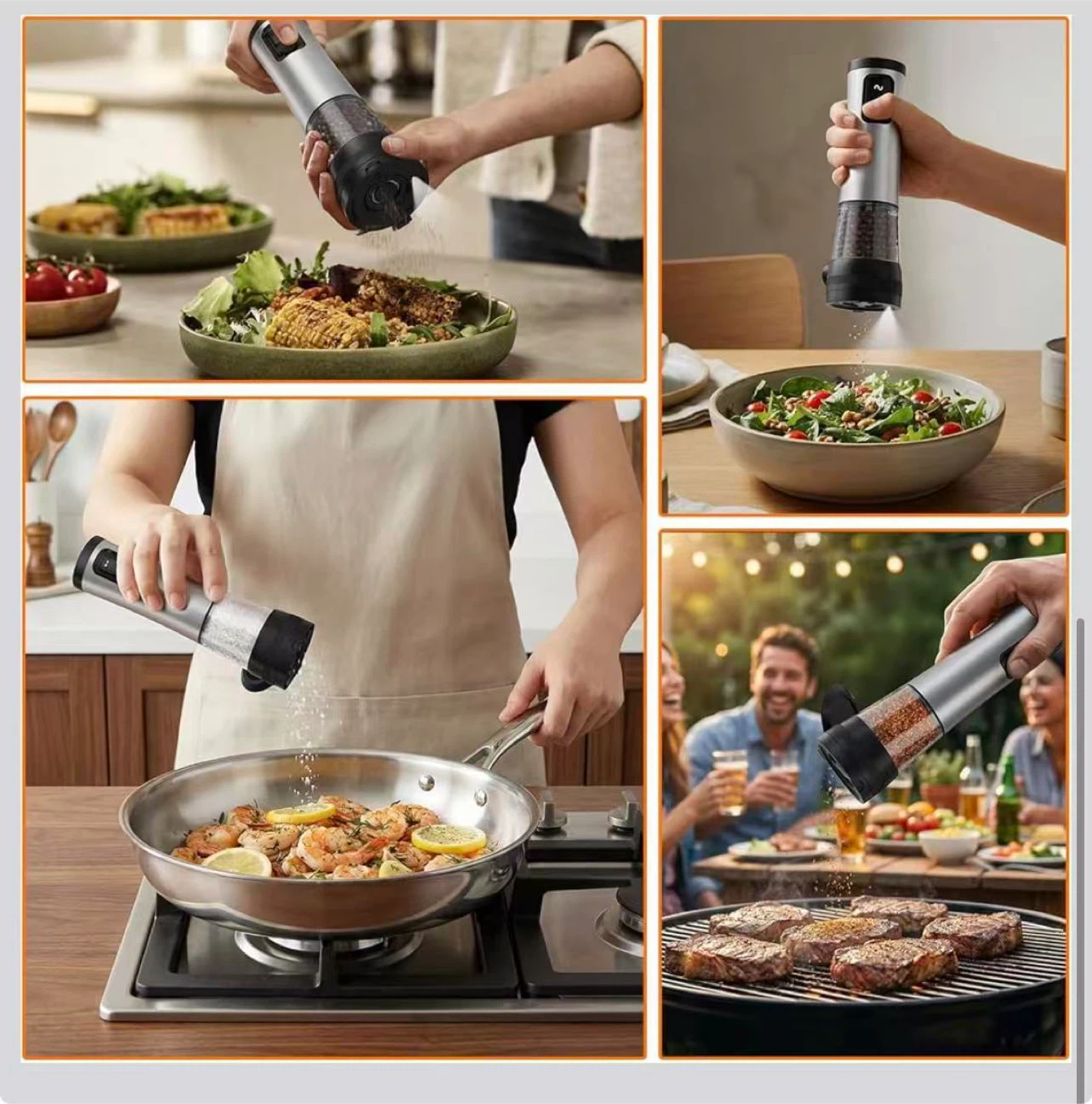 Electric Salt and Pepper Grinder Set with Charging Dock - photo 5