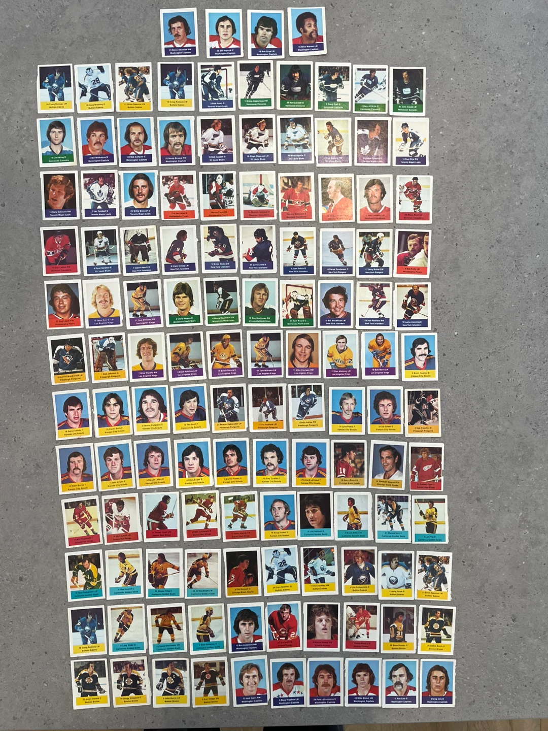 1974-75 NHL Loblaws Power Play Hockey Unused Sticker Stamps - photo 2