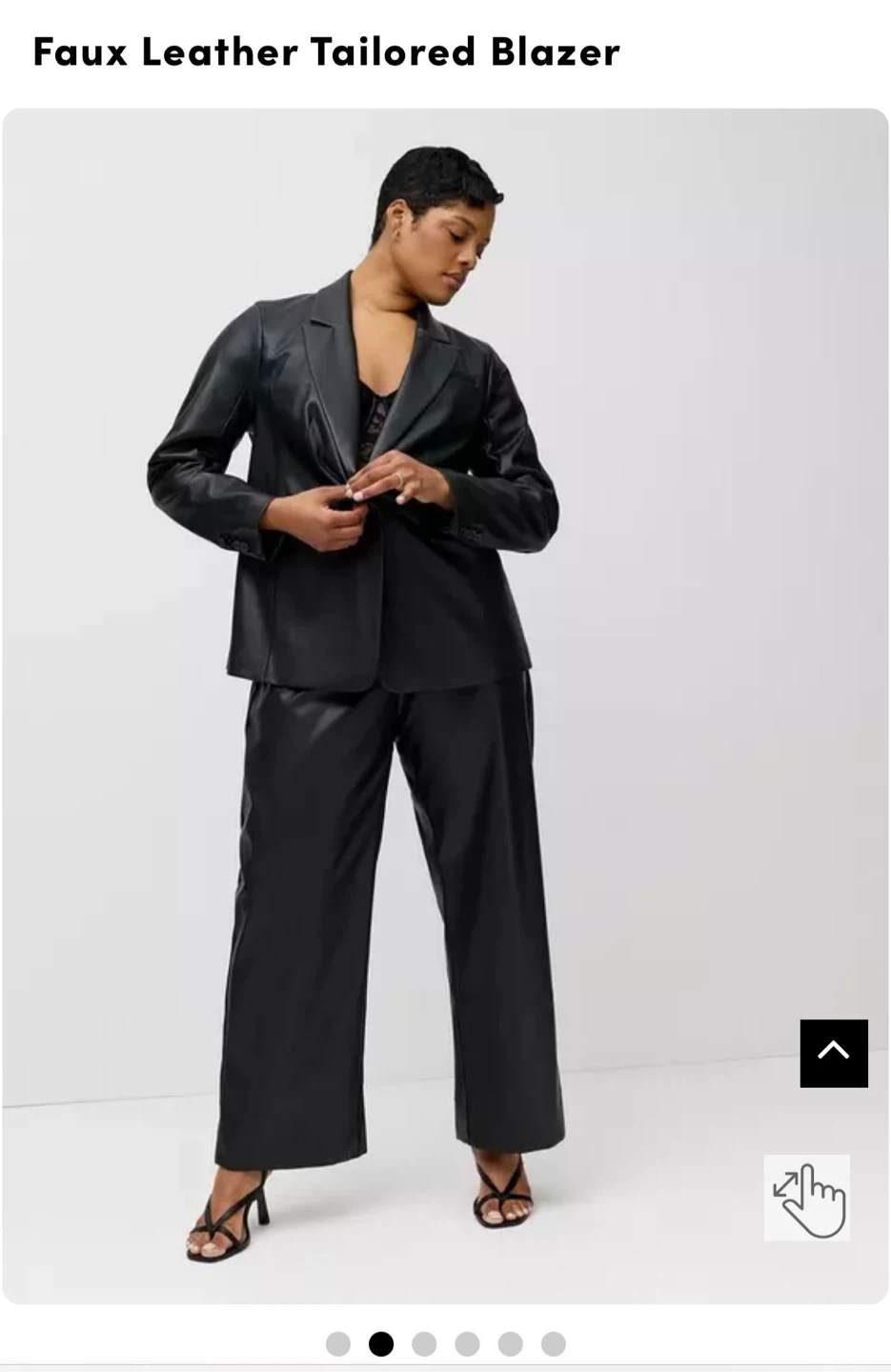 Faux Leather Tailored Blazer Size 18-20 - photo 2