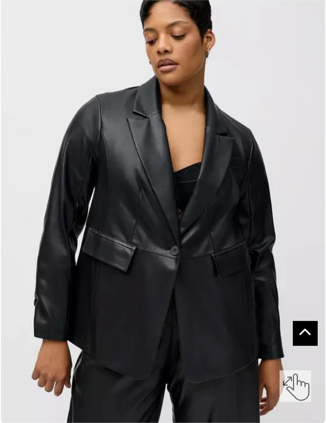 Faux Leather Tailored Blazer Size 18-20