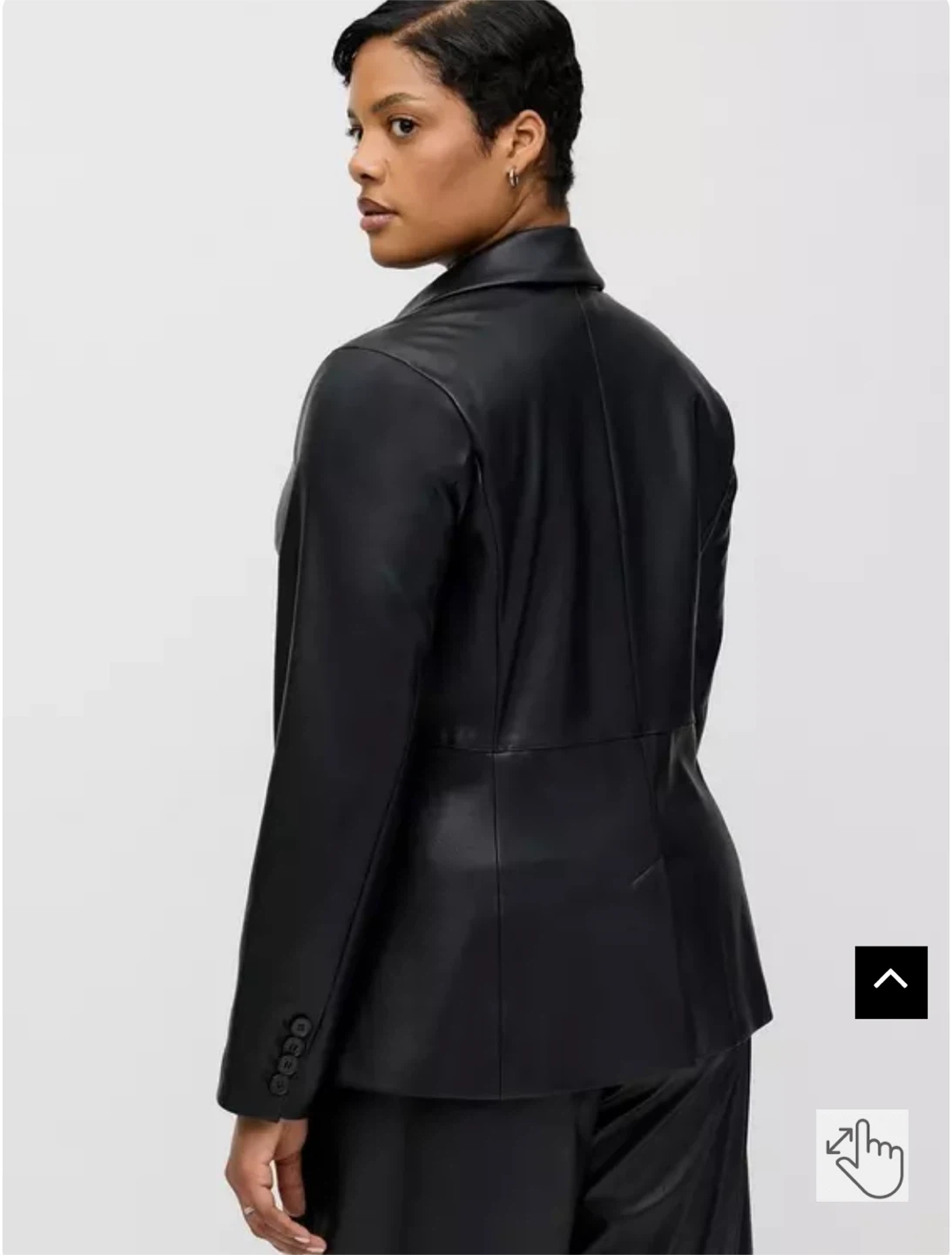 Faux Leather Tailored Blazer Size 18-20 - photo 3
