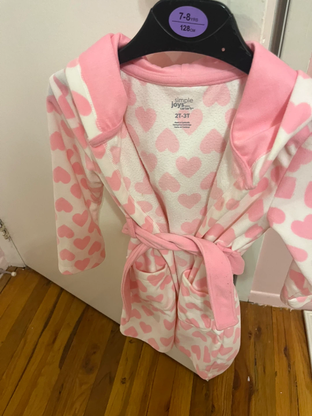 Carter's Pink Heart Robe 2T-3T