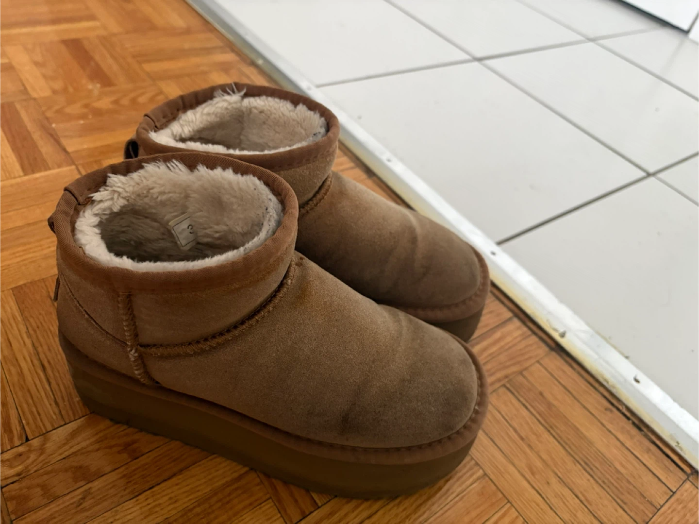 UGG Mini Platform Boots - Brown Suede - photo 2