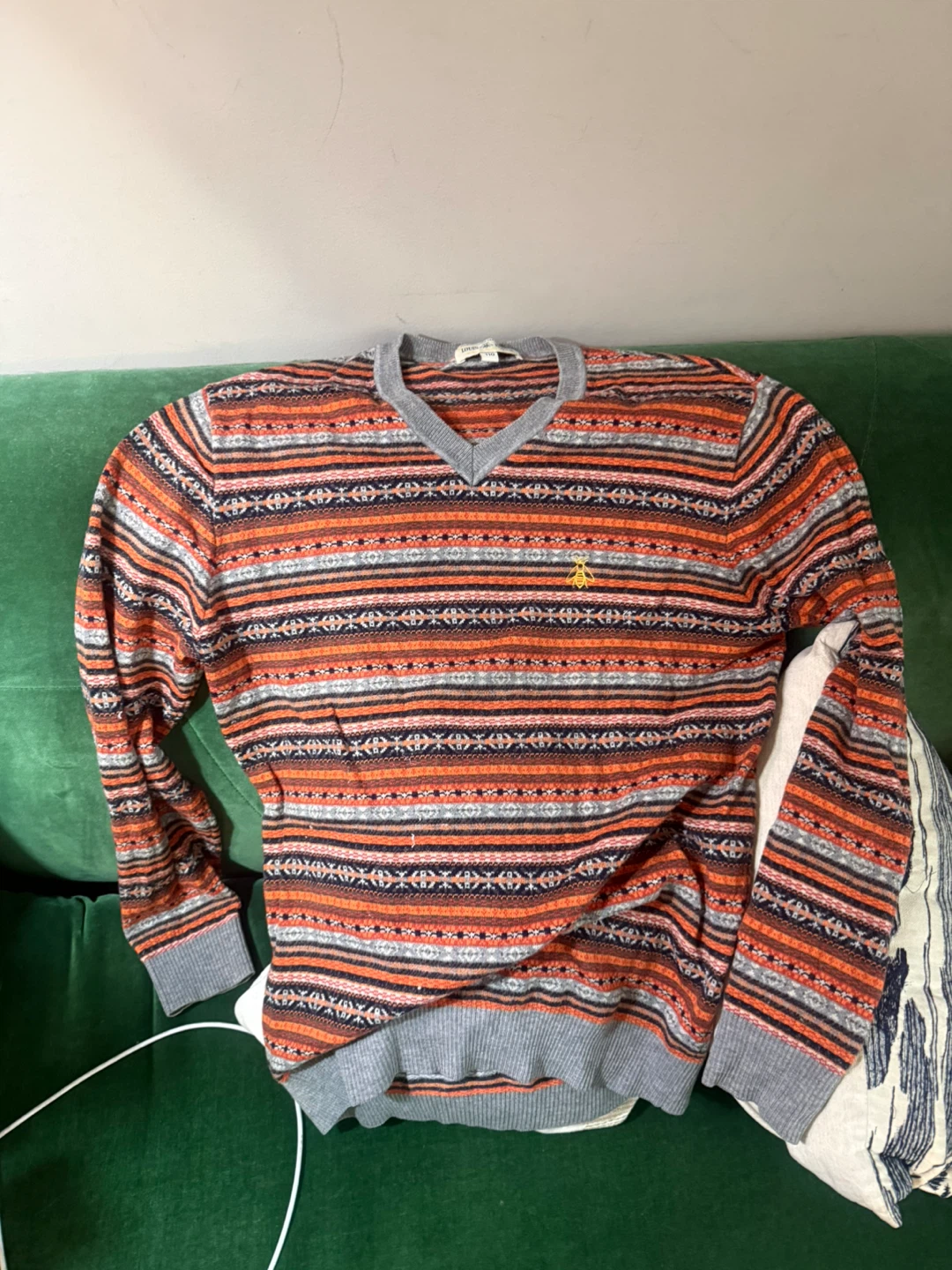 Men's V-Neck Wool Sweater