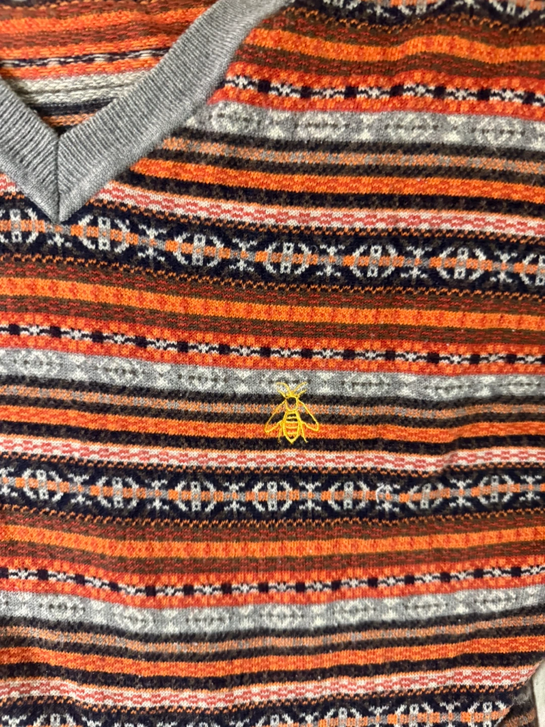 Men's V-Neck Wool Sweater - photo 2