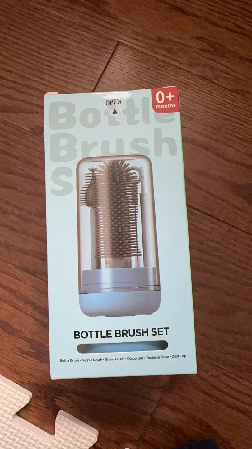 Bottle Brush Set with Nipple, Straw Brushes and Dispenser