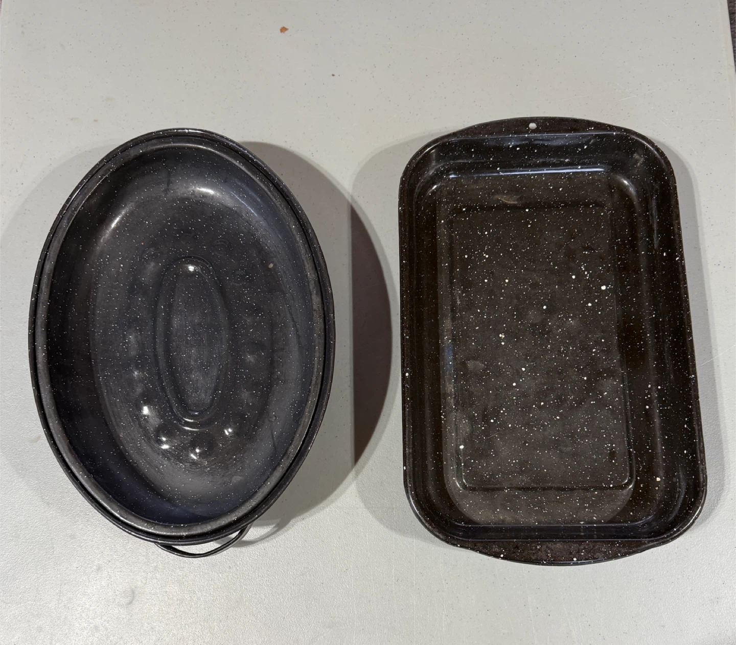 Enamel Roasting Pan Set with Lid - photo 3