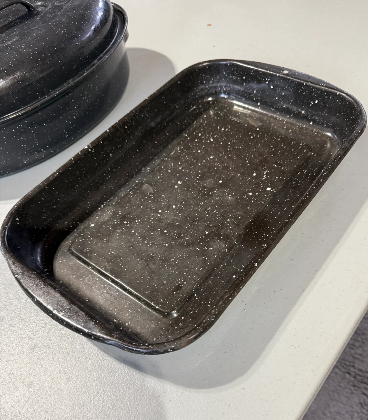 Enamel Roasting Pan Set with Lid - photo 4