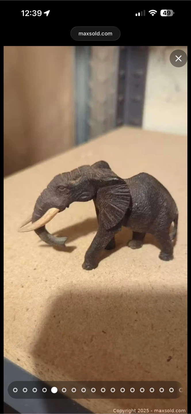 Hand-carved Wooden African Animal Figurines Set - photo 3