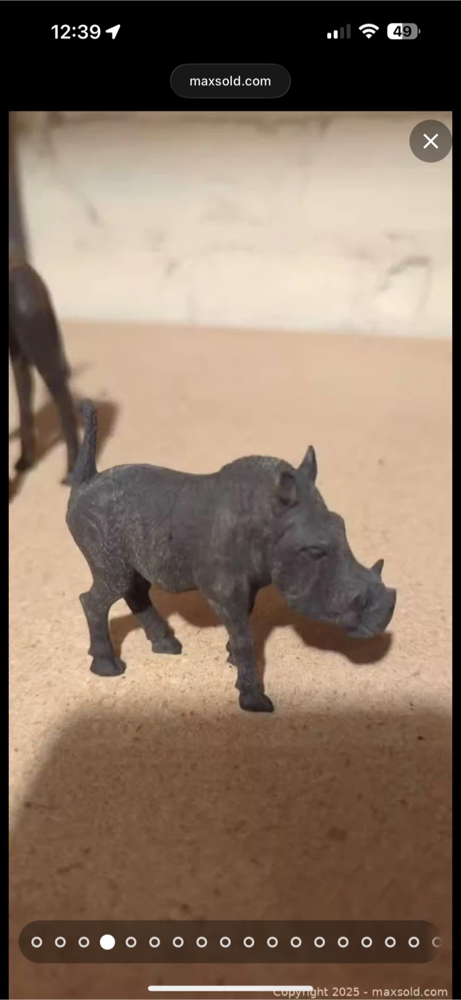 Hand-carved Wooden African Animal Figurines Set - photo 2