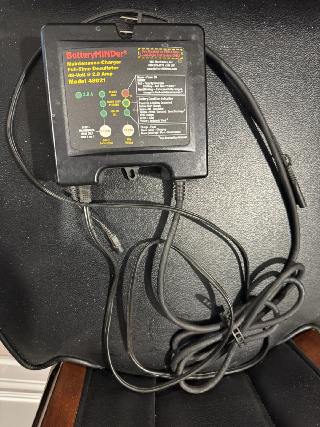 BatteryMINDer Maintenance-Charger 48-Volt 2.0 Amp Model 48021