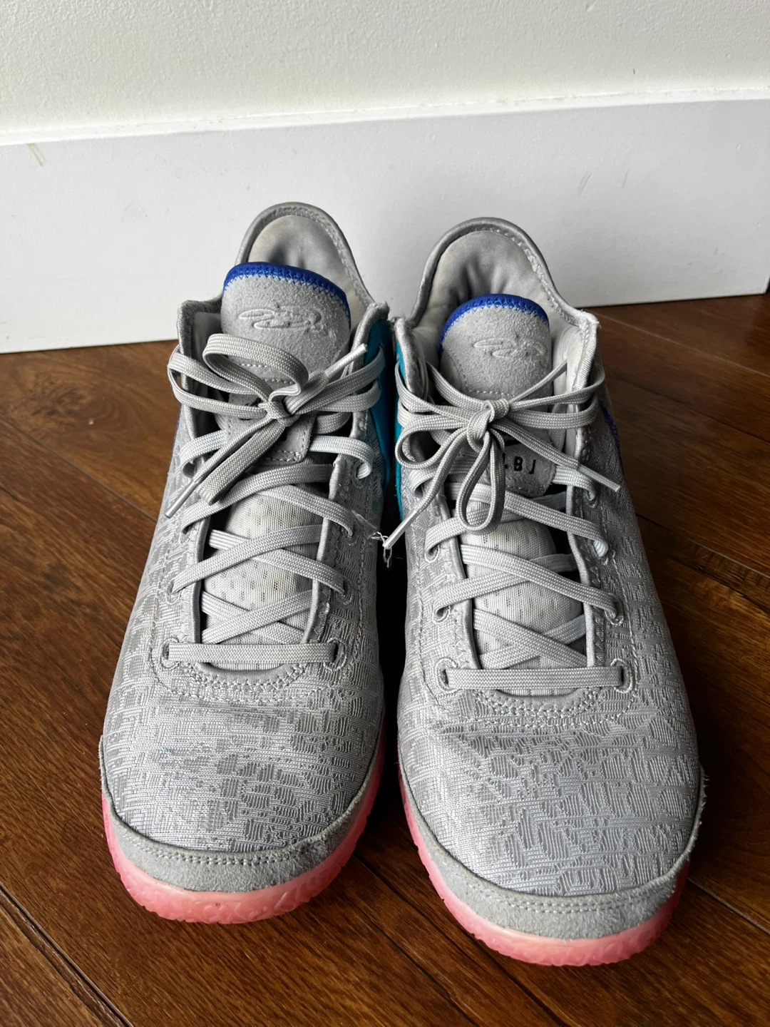 Nike Lebron Witness 6 Grey Pink Blue Basketball Shoes - photo 4