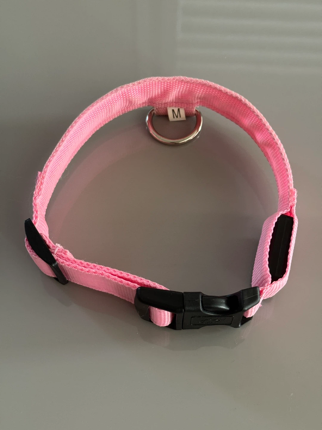 Pink LED Dog Collar - Size Medium