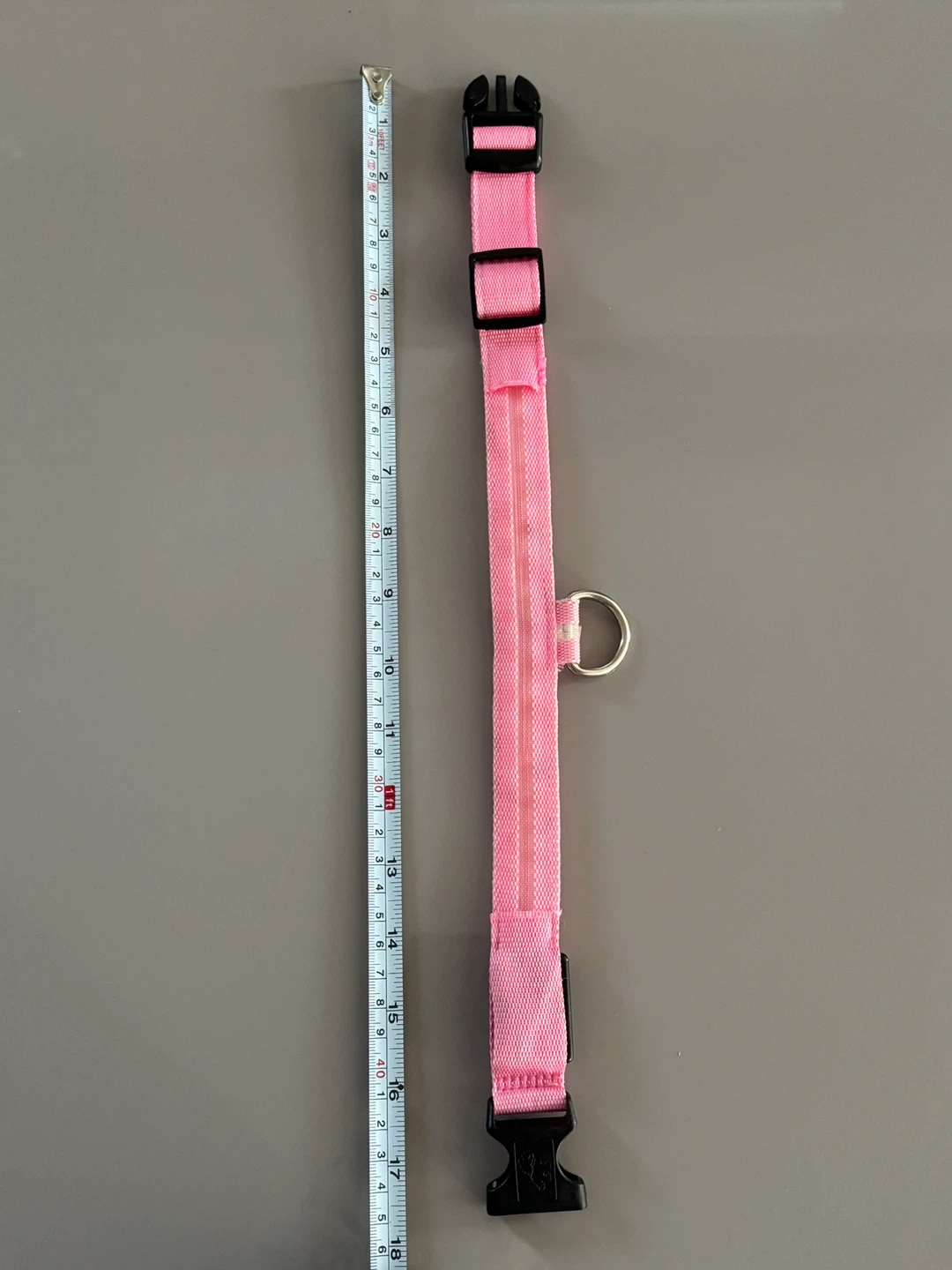 Pink LED Dog Collar - Size Medium - photo 3