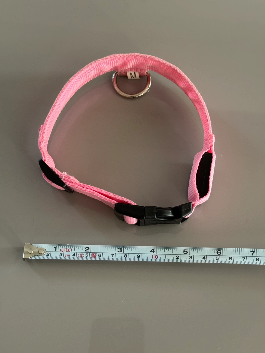 Pink LED Dog Collar - Size Medium - photo 2