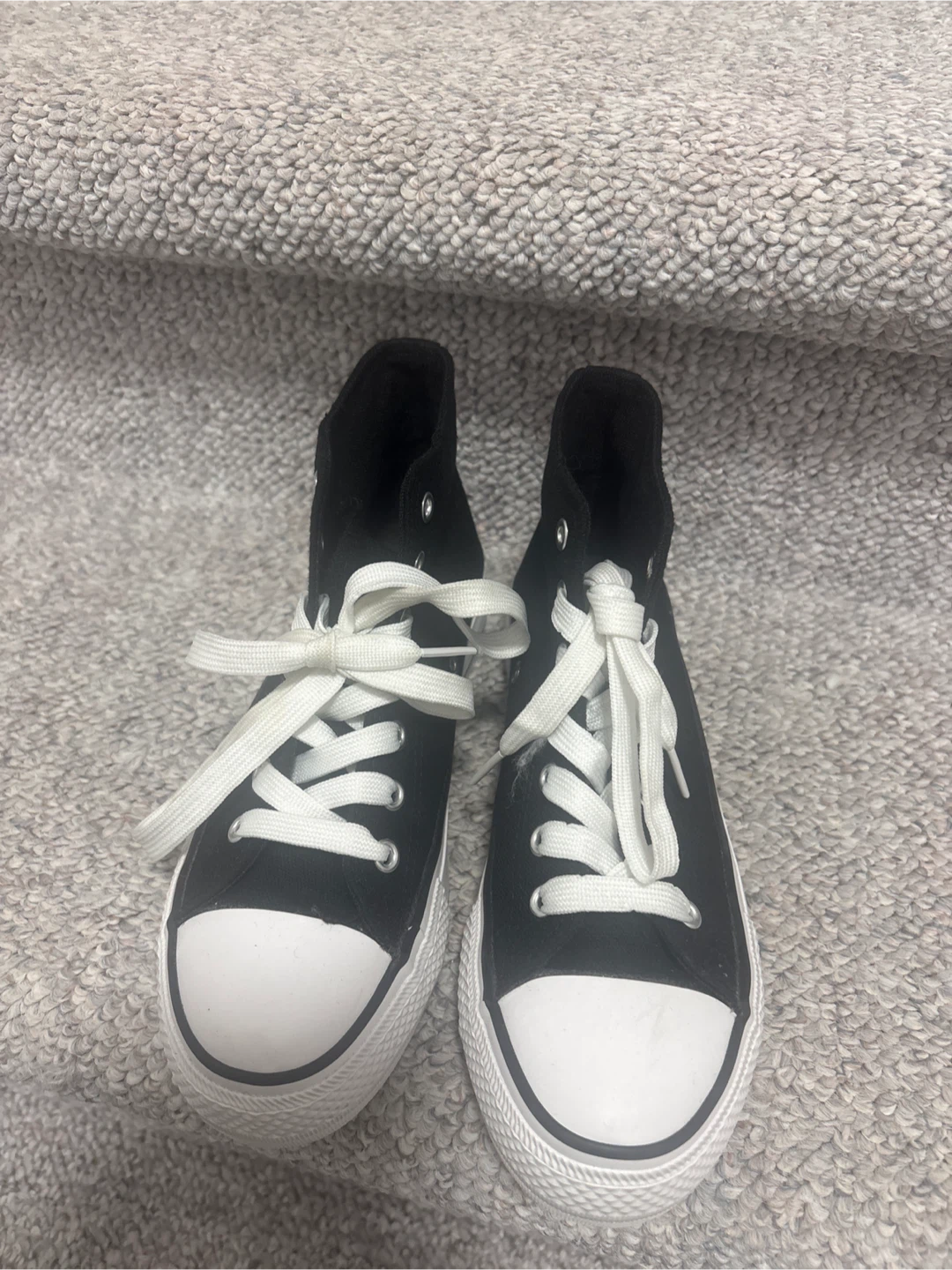 Black High-Top Canvas Sneakers