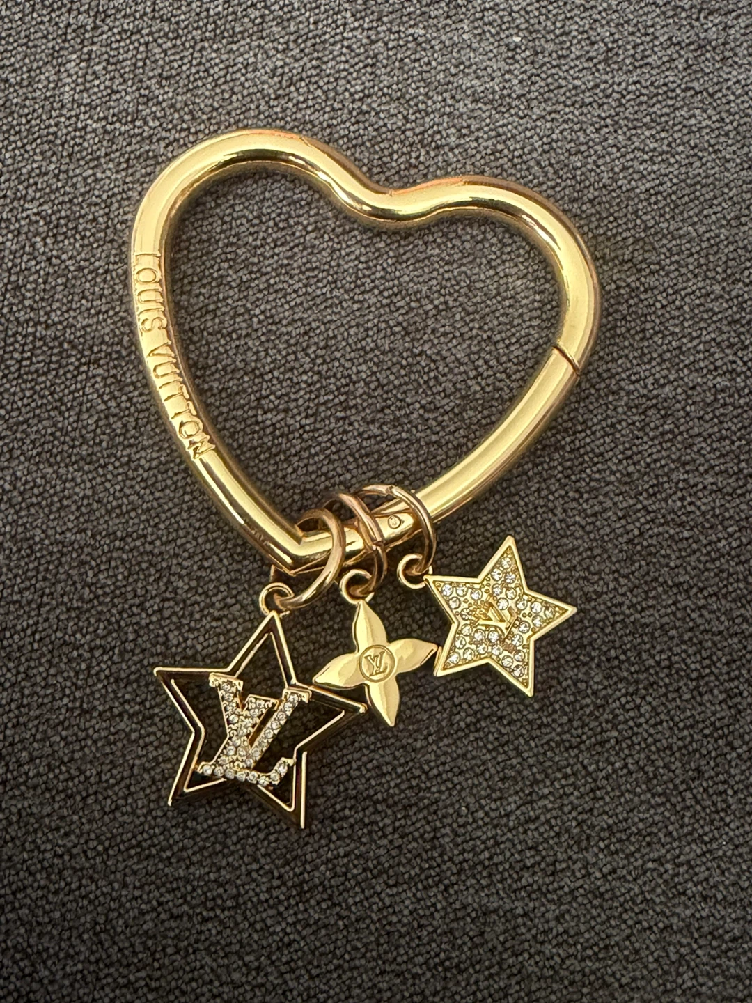 Louis Vuitton Heart Bag Charm Keychain Gold - photo 3