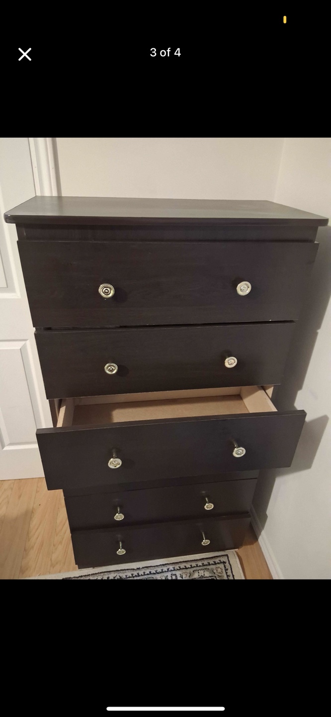 Dark Brown 6-Drawer Dresser - photo 2