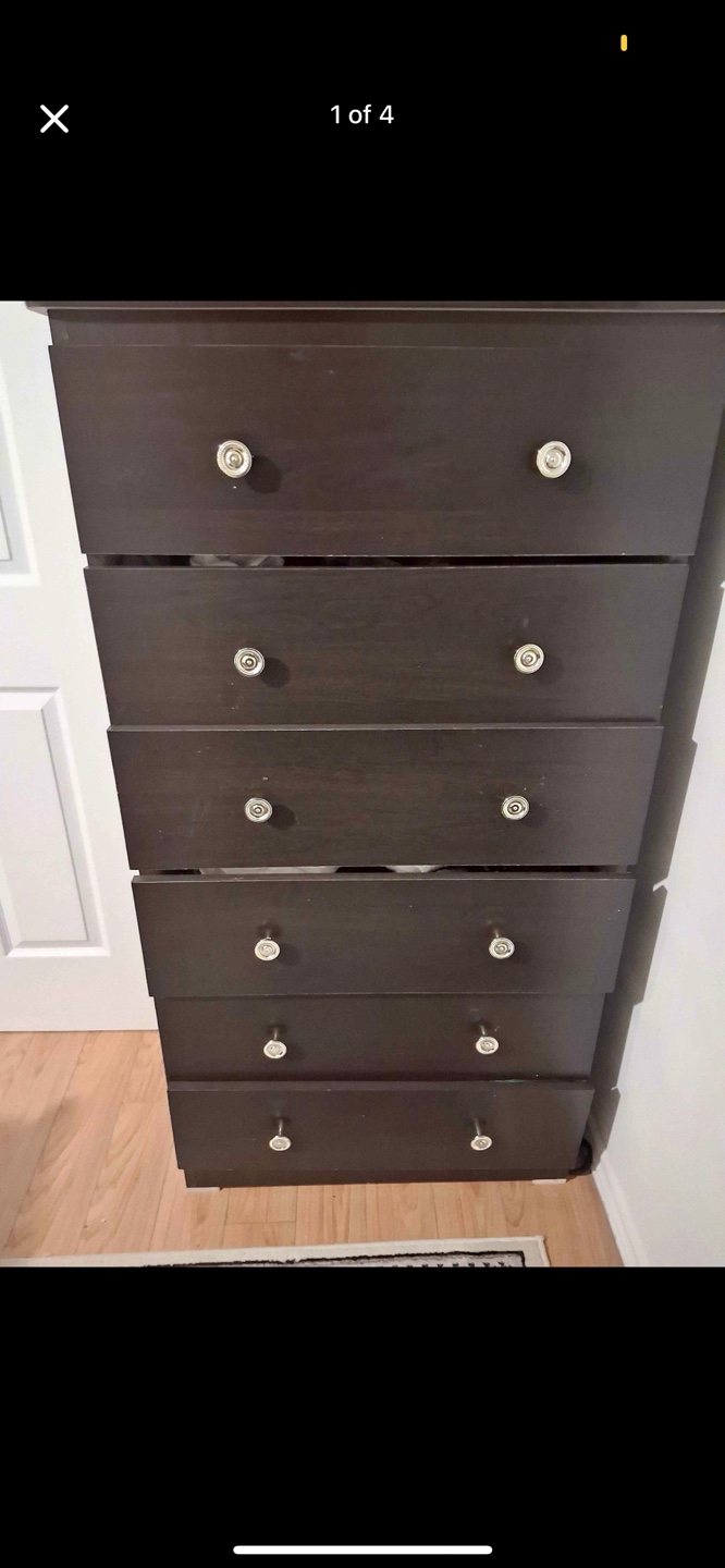 Dark Brown 6-Drawer Dresser