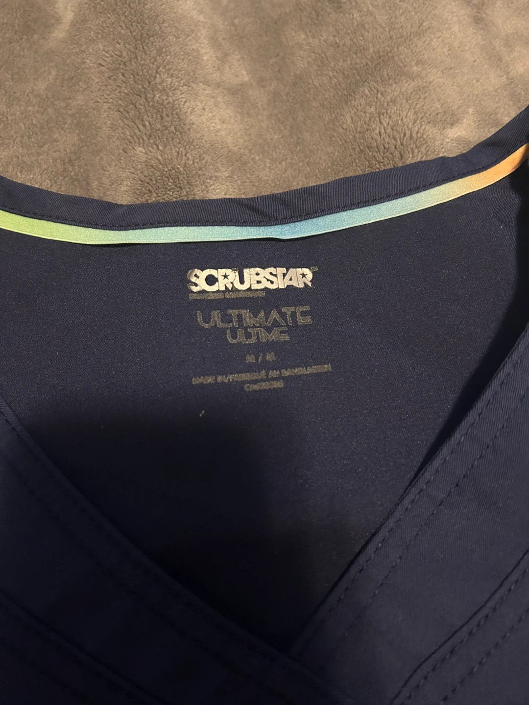 Scrubstar Navy Blue Scrub Top and Pants Set - photo 2