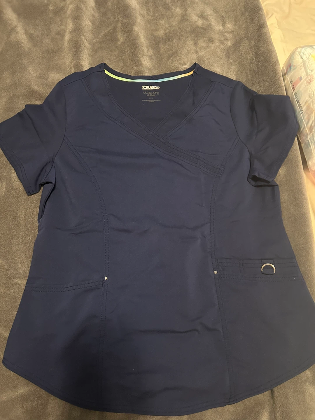 Scrubstar Navy Blue Scrub Top and Pants Set