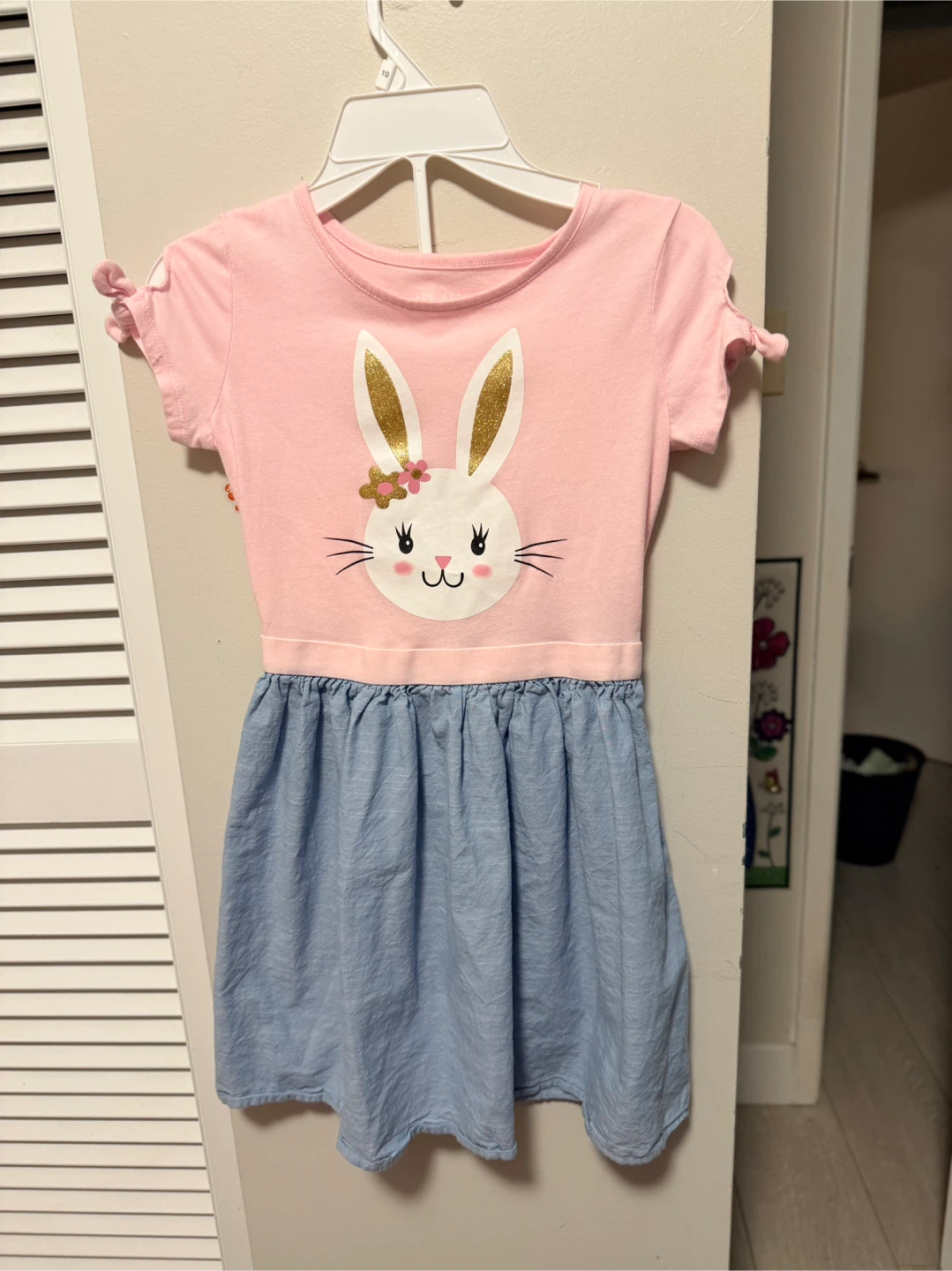 Girls Pink Bunny Dress Size Medium
